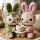 緑のじぇりんと桃のあんじゅ