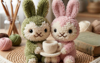 緑のじぇりんと桃のあんじゅ