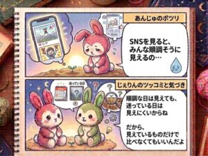 緑のじぇりんと桃のあんじゅ