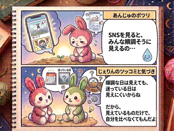 緑のじぇりんと桃のあんじゅ
