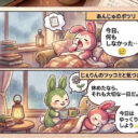 緑のじぇりんと桃のあんじゅ
