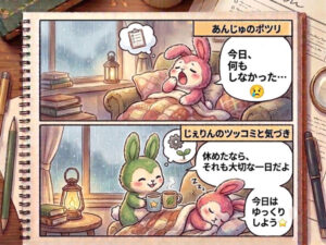 緑のじぇりんと桃のあんじゅ