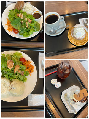 縁側でランチとスイーツ